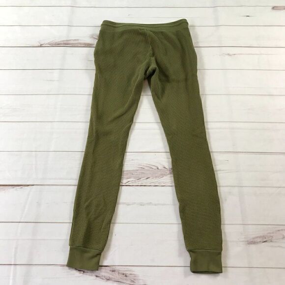 Cotton Citizen Women Waffle Knit Olive Green Jogger Pants Small - Picture 2 of 13